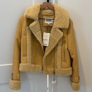 Free People Apparis Jay Faux Shearling Jacket Medium NWT $475